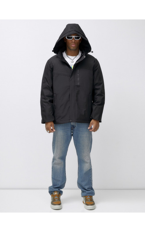 Зимняя мужская куртка большого размера с капюшоном