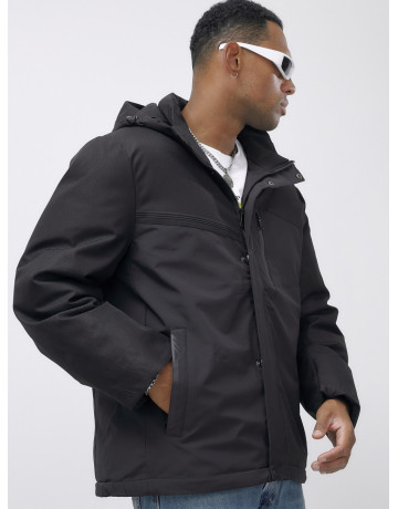 Зимняя мужская куртка большого размера с капюшоном