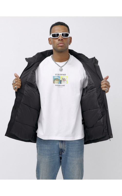 Зимняя мужская куртка большого размера с капюшоном