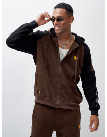 Мужской утеплённый спортивный костюм с начёсом для осени