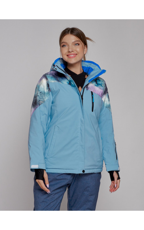 Женская горнолыжная куртка большого размера для зимних приключений.