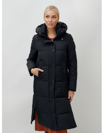Длинный зимний пуховик для женщин с капюшоном