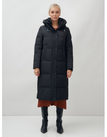 Длинный зимний пуховик для женщин с капюшоном