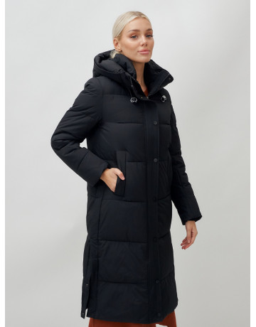 Длинный зимний пуховик для женщин с капюшоном