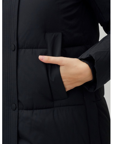 Длинный зимний пуховик для женщин с капюшоном