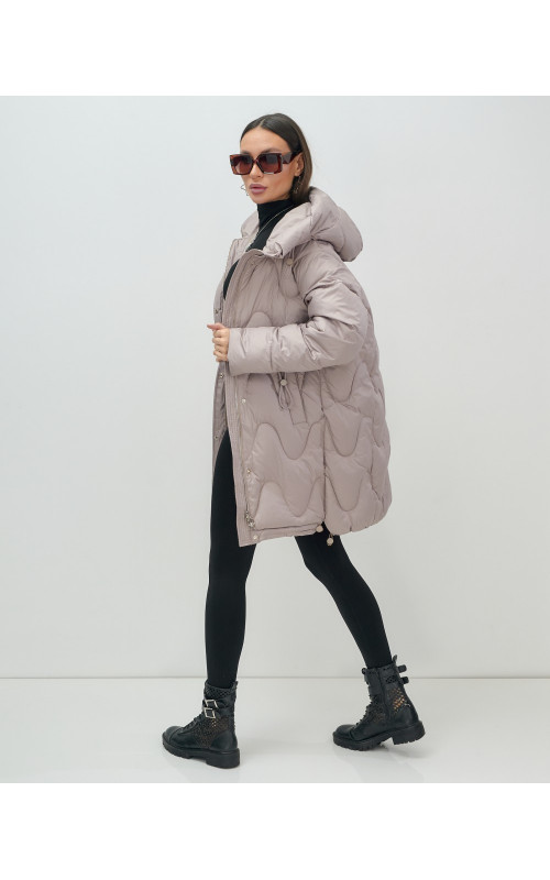 Зимний пуховик для женщин «Модный», утеплённый до -20°C