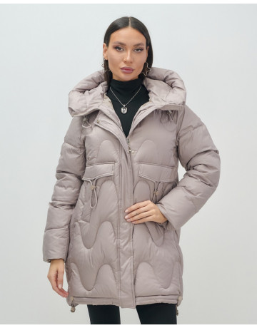 Зимний пуховик для женщин «Модный», утеплённый до -20°C