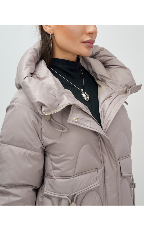 Зимний пуховик для женщин «Модный», утеплённый до -20°C