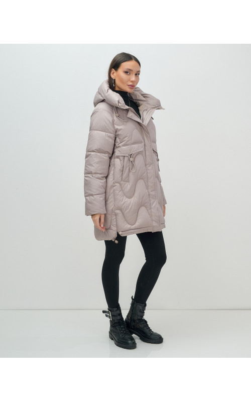 Зимний пуховик для женщин «Модный», утеплённый до -20°C