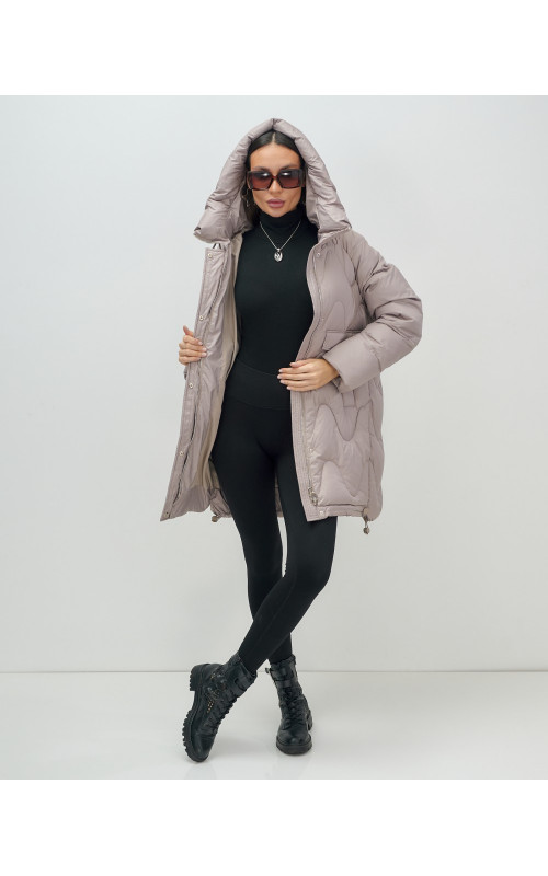 Зимний пуховик для женщин «Модный», утеплённый до -20°C