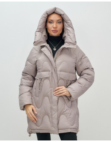 Зимний пуховик для женщин «Модный», утеплённый до -20°C
