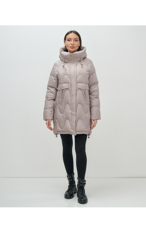 Зимний пуховик для женщин «Модный», утеплённый до -20°C