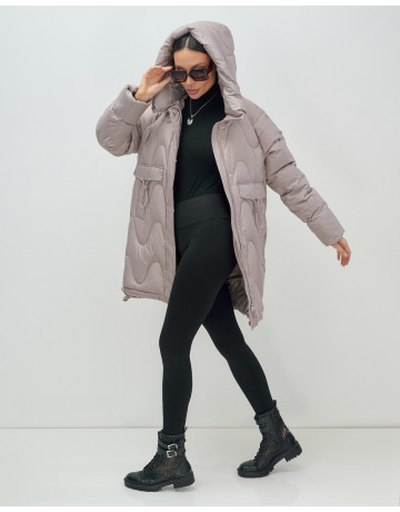 Зимний пуховик для женщин «Модный», утеплённый до -20°C