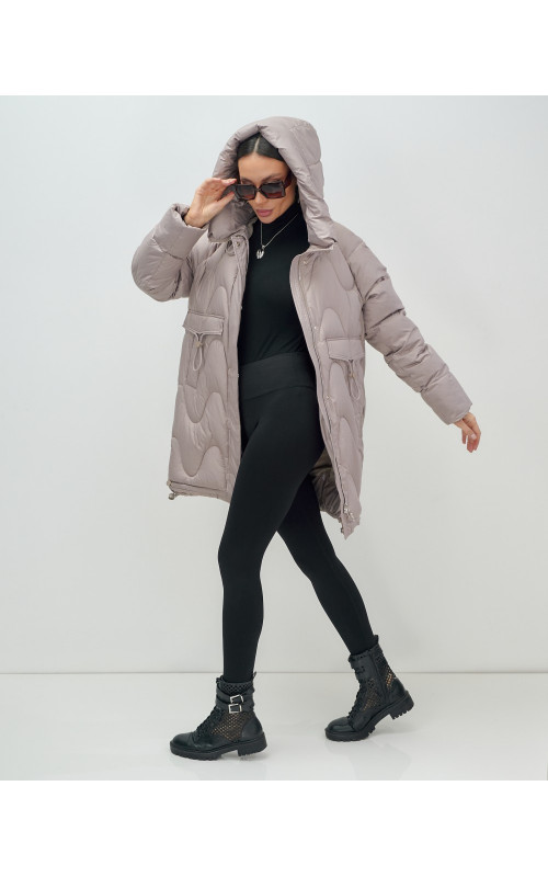 Зимний пуховик для женщин «Модный», утеплённый до -20°C
