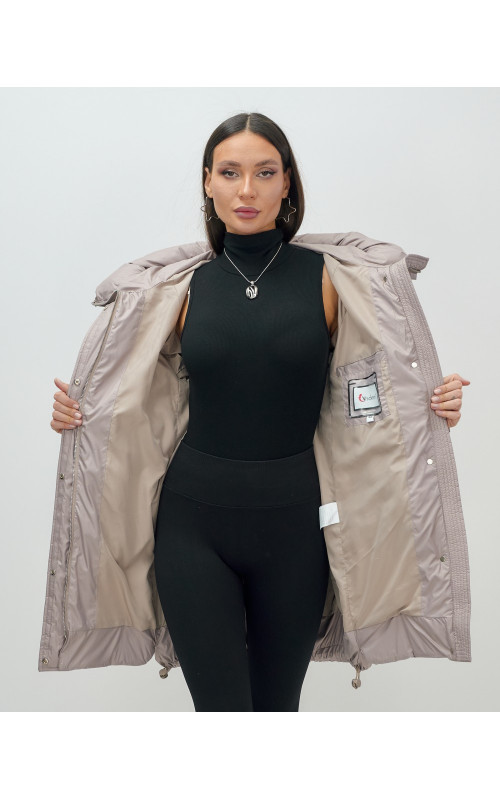 Зимний пуховик для женщин «Модный», утеплённый до -20°C