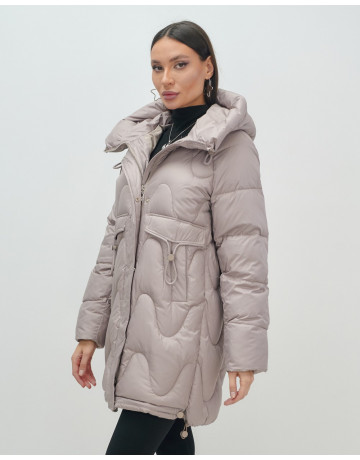 Зимний пуховик для женщин «Модный», утеплённый до -20°C