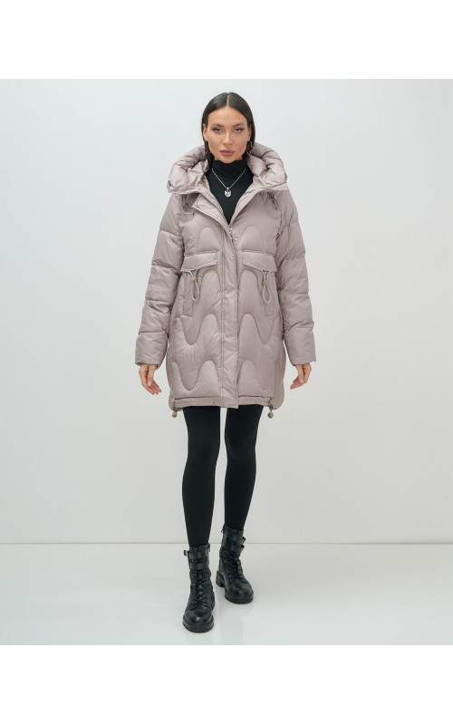 Зимний пуховик для женщин «Модный», утеплённый до -20°C