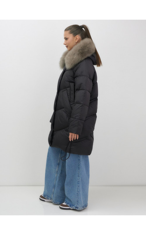 Длинный пуховик премиум-класса, удлинённый до колена