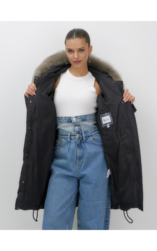 Длинный пуховик премиум-класса, удлинённый до колена