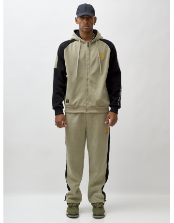 Мужской утеплённый спортивный костюм с начёсом для прохладной погоды