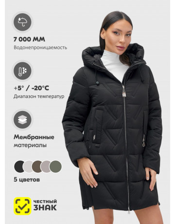 Женская зимняя куртка с капюшоном для холодной погоды.