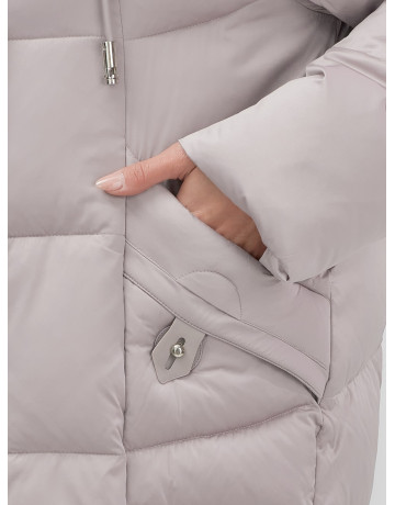 Пуховик с мехом песца зимний премиум-класса