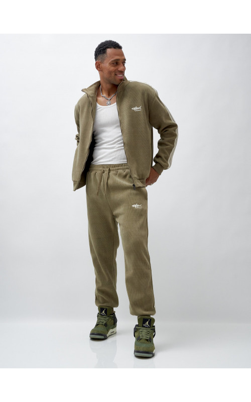 Мужской спортивный утеплённый костюм с начёсом для активного отдыха.