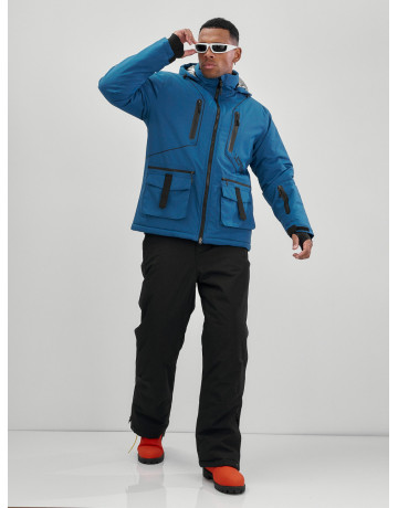 Мужской горнолыжный костюм: куртка и полукомбинезон для зимних активностей.