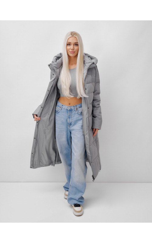 Длинный зимний пуховик для молодёжи