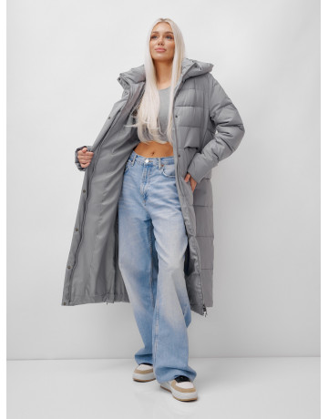 Длинный зимний пуховик для молодёжи