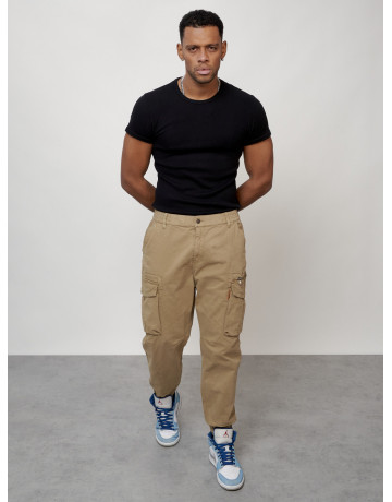 Мужские брюки карго зауженного кроя.
