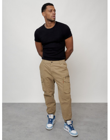 Мужские брюки карго зауженного кроя.