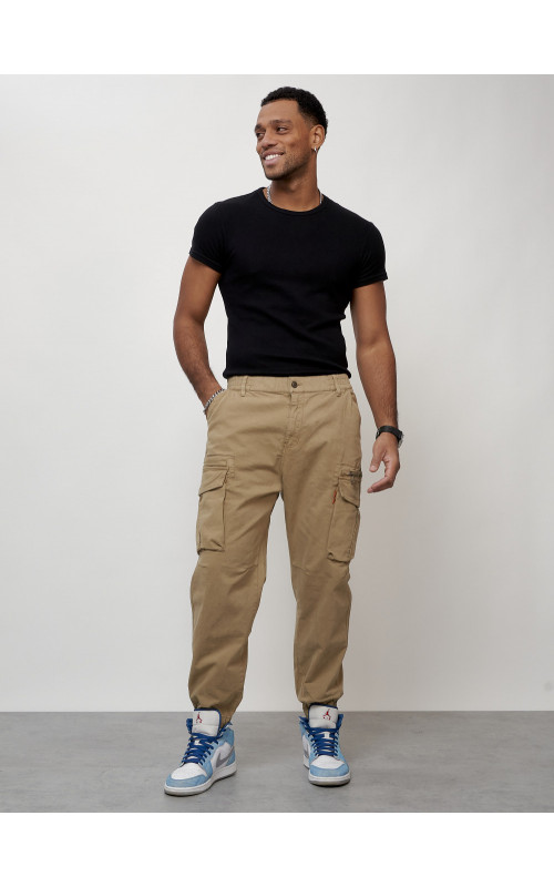 Мужские брюки карго зауженного кроя.