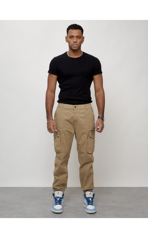 Мужские брюки карго зауженного кроя.
