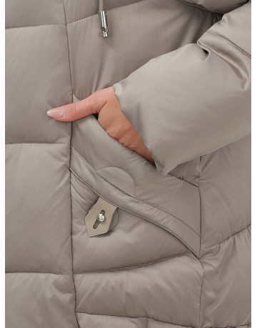 Пуховик с мехом песца зимний премиальный