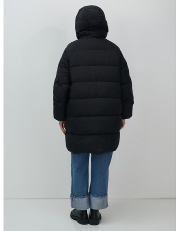 Длинный женский пуховик для зимы