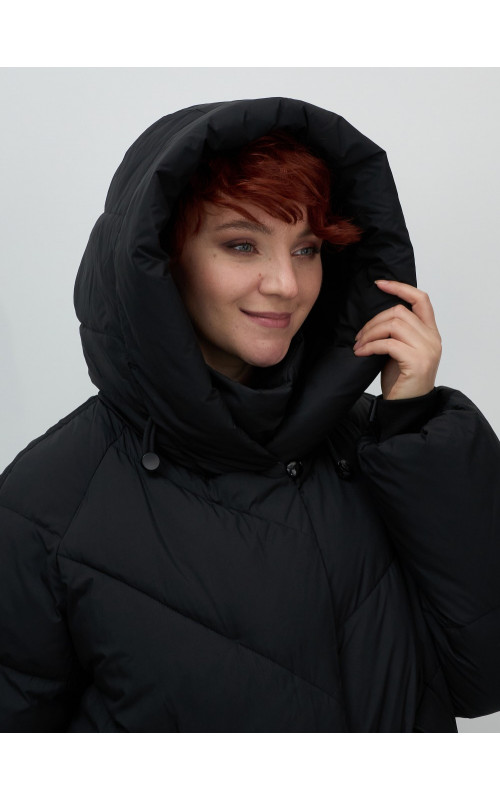 Длинный женский пуховик для зимы