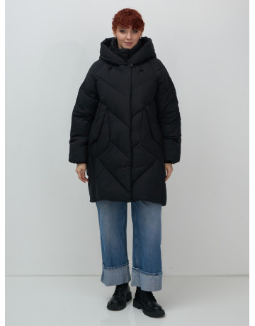 Длинный женский пуховик для зимы