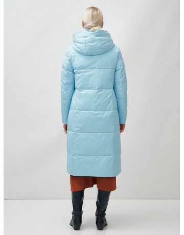 Длинный зимний пуховик с капюшоном для женщин