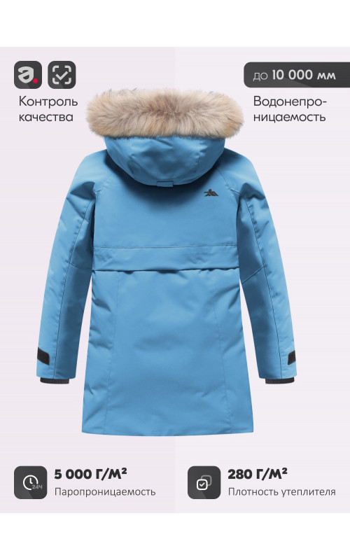 Зимняя парка для девочки-подростка, утеплённая и непромокаемая