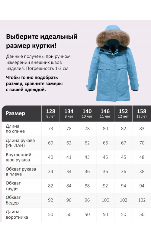 Зимняя парка для девочки-подростка, утеплённая и непромокаемая