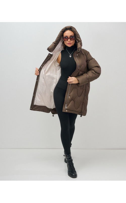 Женский зимний пуховик «Модный», для холодной погоды
