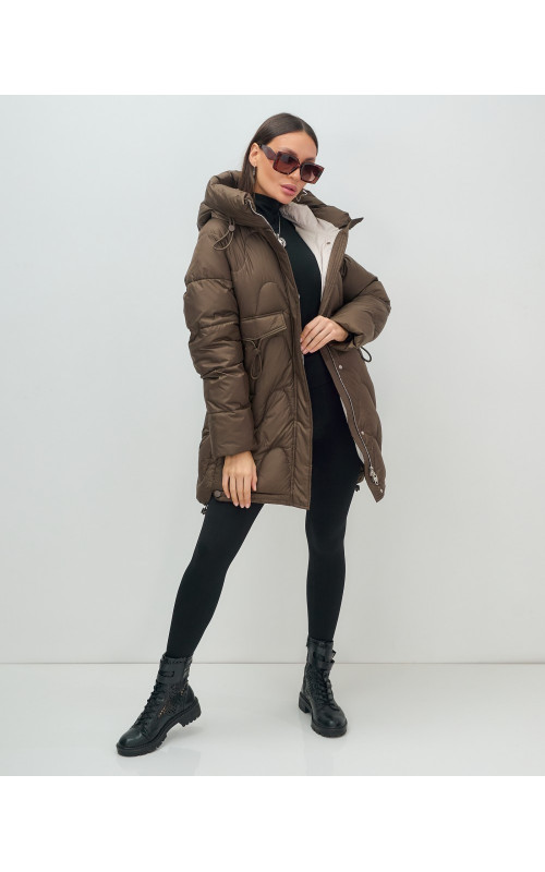 Женский зимний пуховик «Модный», для холодной погоды