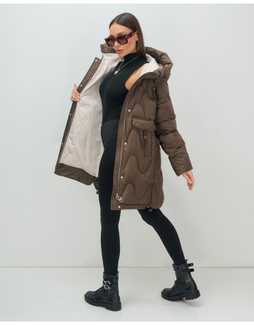 Женский зимний пуховик «Модный», для холодной погоды