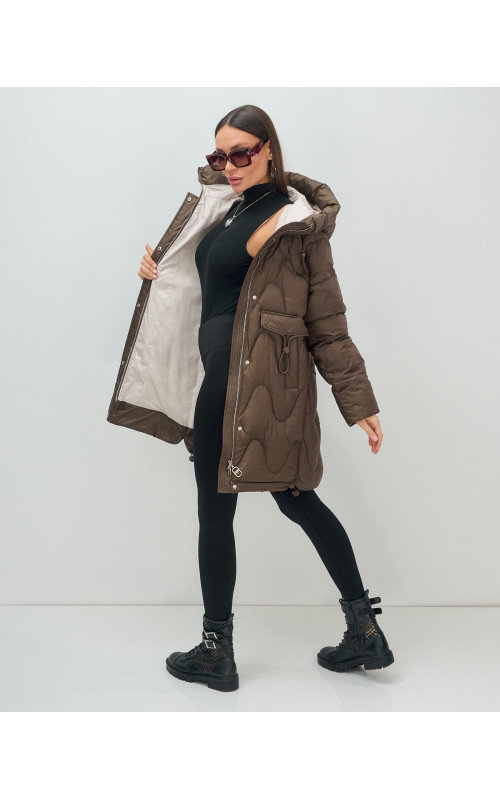 Женский зимний пуховик «Модный», для холодной погоды