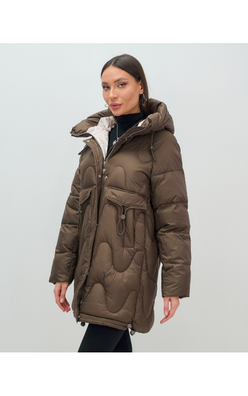 Женский зимний пуховик «Модный», для холодной погоды
