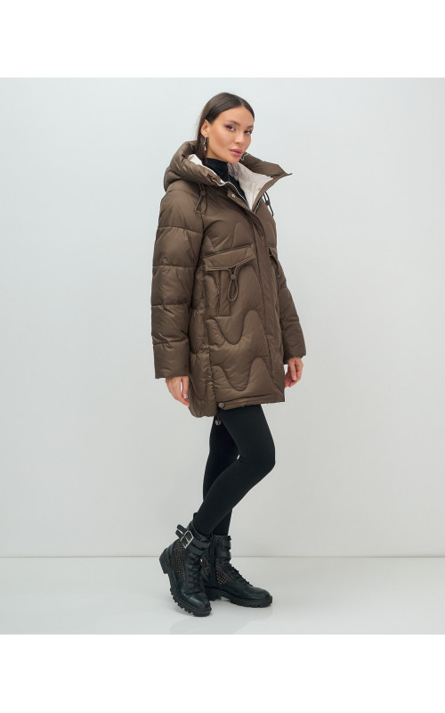 Женский зимний пуховик «Модный», для холодной погоды