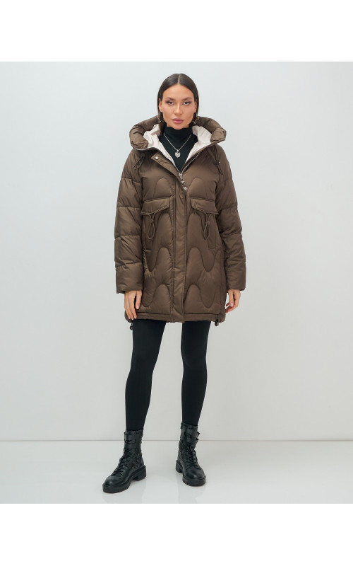 Женский зимний пуховик «Модный», для холодной погоды