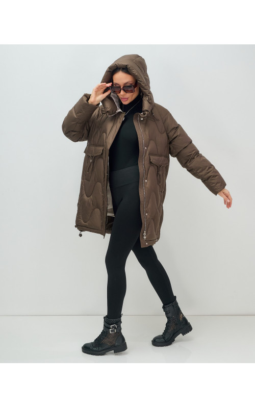 Женский зимний пуховик «Модный», для холодной погоды