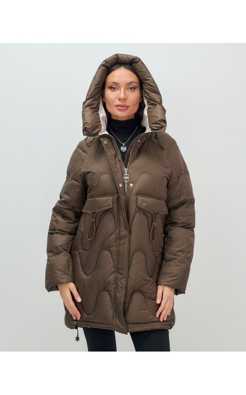 Женский зимний пуховик «Модный», для холодной погоды